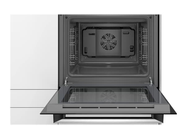 Siemens iQ100 HB113FBS1 - Ovn - innebygd - fordypning - bredde: 56 cm - dybde: 55 cm - høyde: 57.5 cm - Klasse A - rustfritt stål
