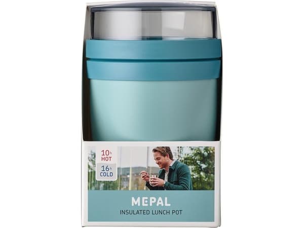 Mepal Ellipse, Lunchlåda, Vuxen, Grön, Polypropylen (PP), Rostfritt stål, Monokromatiskt, Rund