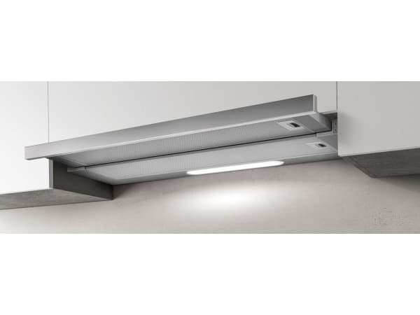 Elica Elite 14 LUX GRIX/A/50 - Kåpa - teleskopisk - bredd: 49.8 cm - utsug och återcirkulering (-) - rostfritt stål