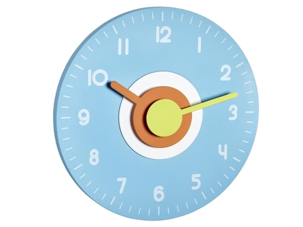 TFA-Dostmann 60.3015.06, Vegg, Quartz clock, Sirkel, Blå, Plast, Barn