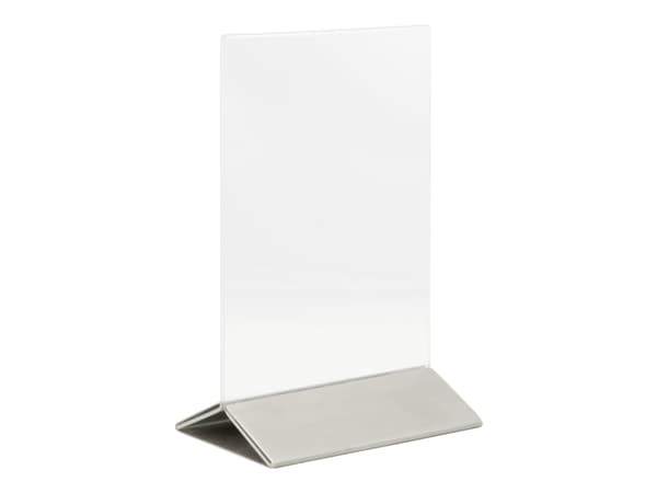 Securit® A6 display ramme i rustfrit stål