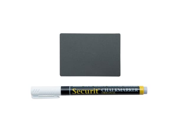 Securit® 20x dobbeltsidede A8 sorte tavleplader