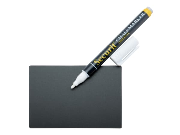 Securit® 20x dobbeltsidede A7 sorte tavleplader
