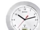 Bresser MyTime - Klokke - kvarts - veggmonterbar - 17 cm - hvit - ramme: sølv