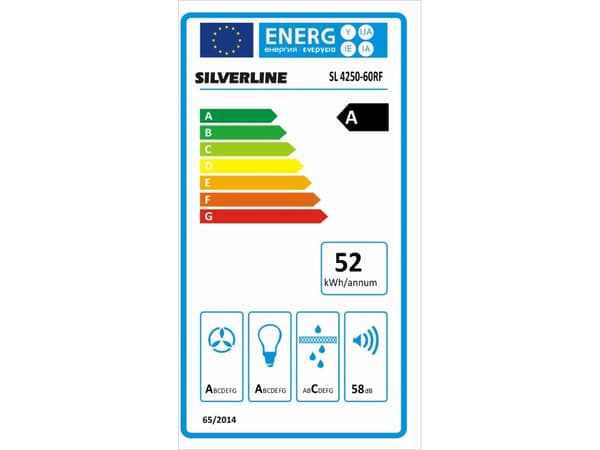 SILVERLINE Nordic Dark Ada SL 4250-60 RF - Panser - Island - bredde: 59.8 cm - dybde: 60 cm - ekstraksjon og resirkulasjon (-) - med intern/valgfri e