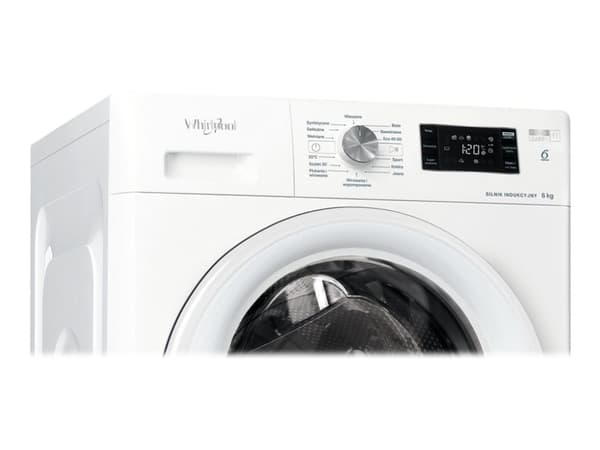 Whirlpool FFB 6238 W PL - Tvättmaskin - bredd: 59.5 cm - djup: 57.5 cm - höjd: 84.5 cm - frontmatad - 52 liter - 6 kg - 1151 rpm - vit