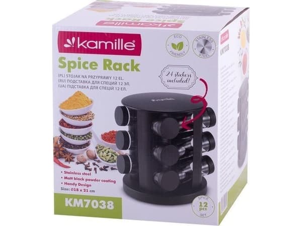Kamille Pyörivä maustehylly 12-osainen Kamille KM-7038