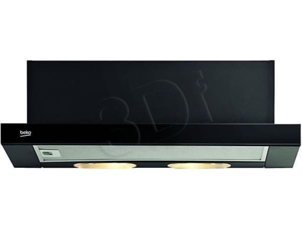 Beko CTB 6250 B - Panser - teleskopisk - bredde: 59.8 cm - dybde: 28 cm - uttrekking og resirkulering - svart