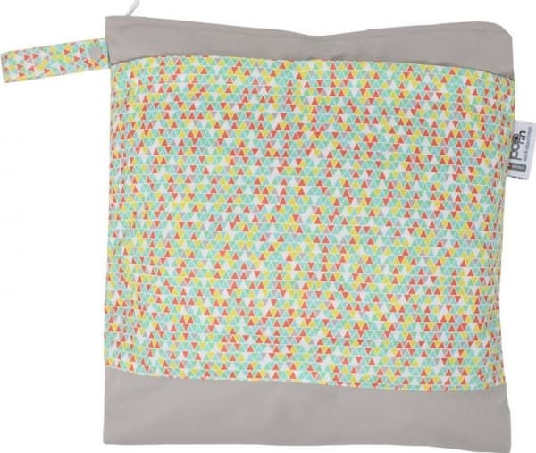 Close Caboo Close, Wet Diaper Bag, Pastel Triangles, Small