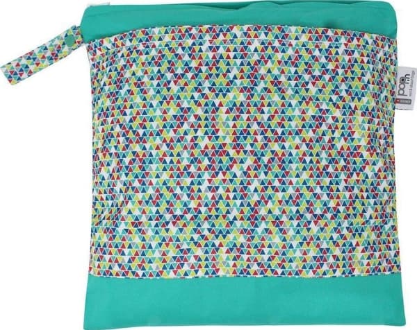 Close Caboo Close, Wet Diaper Bag, Bright Triangles, Small