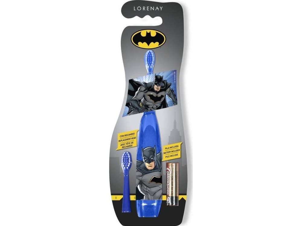 Batman Electric Toothbrush With Two Attachments And Battery 100 G