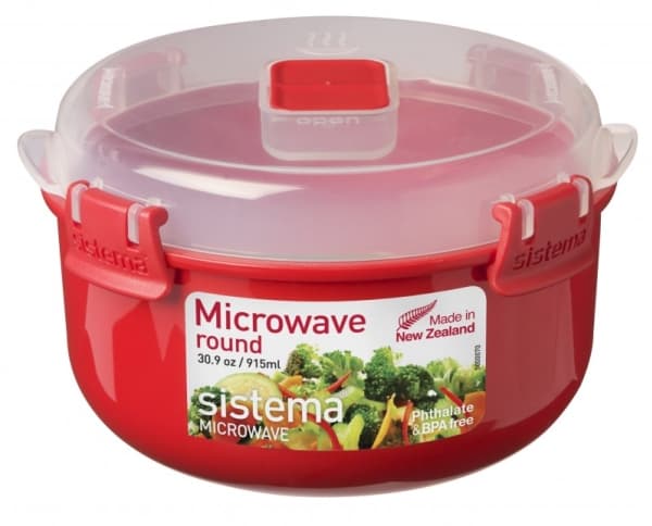 Sistema 1113, Skål, Röd, Transparent, 915 ml, Transparent, 3,87 koppar, 156 mm