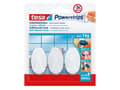 Miniatyrbilde 4 av 5: Tesa Powerstrips Small - Selvklebende krok - hvit (en pakke 3)