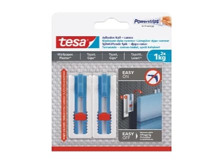 TESA 77778-00500-00, inomhus, Tavelkrok, Vit, Plast, Självhäftande ...
