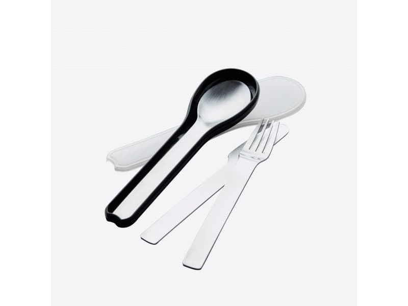Point Virgule 3-delat bestick/lunchset i rostfritt stål med skyddslåda