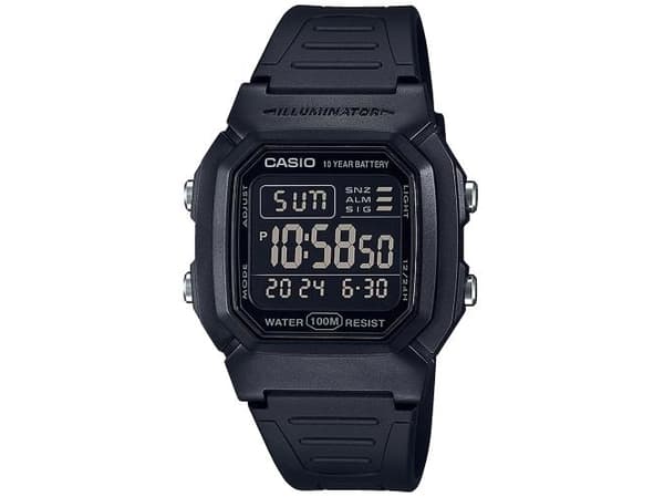 Casio W-800H-1BVES, Vattentät, Kvarts