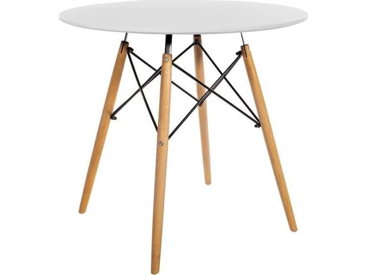 Mufart Round ETT table for kitchen, dining room and living room 60cm - White