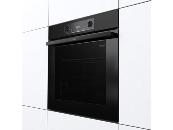 Gorenje Essential BOS6737E06B - Ovn - med dampfunksjon - innebygd - fordypning - bredde: 56 cm - dybde: 55 cm - høyde: 59 cm - med selvrens - Klasse