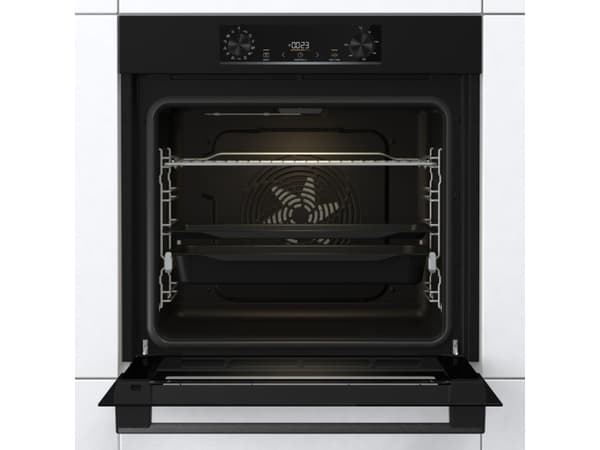 Gorenje Essential BOS6737E06B - Ovn - med dampfunksjon - innebygd - fordypning - bredde: 56 cm - dybde: 55 cm - høyde: 59 cm - med selvrens - Klasse