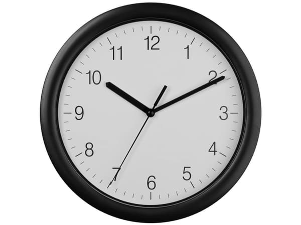 TFA-Dostmann 60.3064.01, Vegg, Quartz clock, Rund, Sort, Plast, AA
