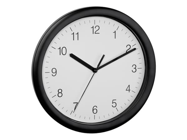 TFA-Dostmann 60.3064.01, Vegg, Quartz clock, Rund, Sort, Plast, AA