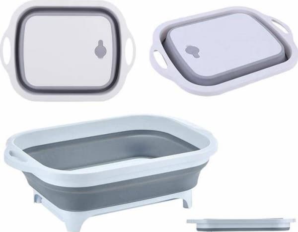 Aptel AG659E FOLDING KITCHEN BOWL 5 L WHITE-GRAY