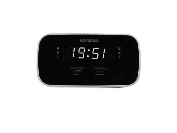 Aiwa CRU-19BK, digital vekkerklokke, rektangel, svart, 12t, FM, 87,5 - 108 Mhz