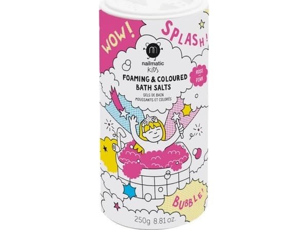 Nailmatic Nailmatic Kids skummende og fargede badesalt skummende badesalt for barn Rosa 250g