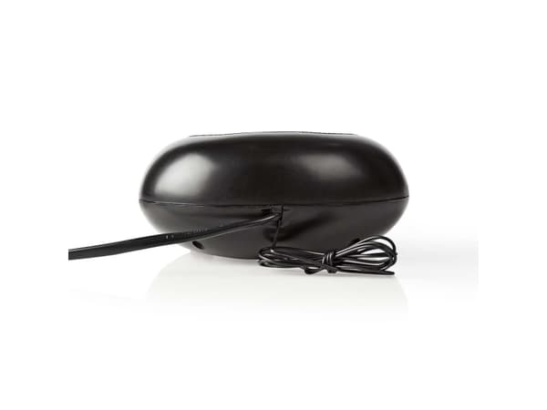 Nedis CLAR001BK, Digitaalinen herätyskello, Ovaali, Musta, Muovi, AM, FM, 87,5 - 108 MHz