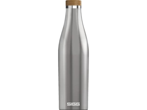 SIGG Meridian Brushed, 500 ml, Päivittäinen käyttö, Harjattu teräs, Bamboo, Ruostumaton teräs, Yksivärinen, Kiina