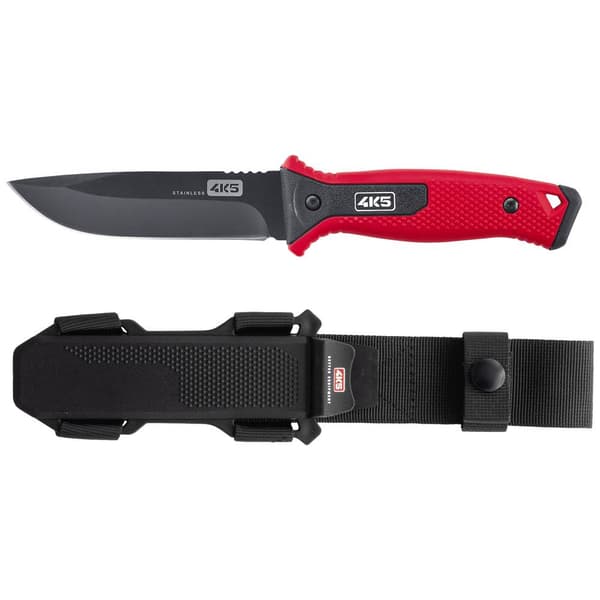 4K5 Tools 600.200A Tillförlitlig kniv med fast blad Röd, Svart Längd 255 mm