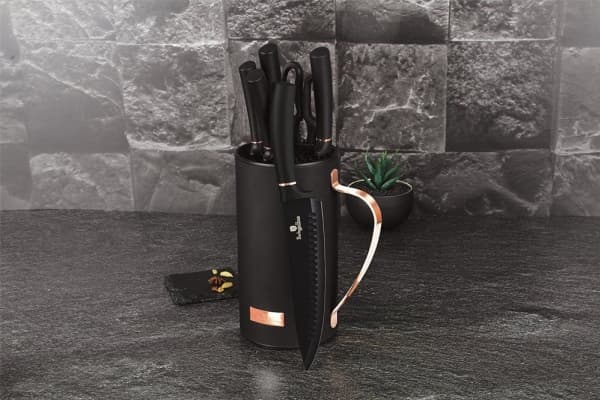 Berlinger Haus Knife set in a block of 7 elements Black Rose Berlinger Haus BH-2481 Black