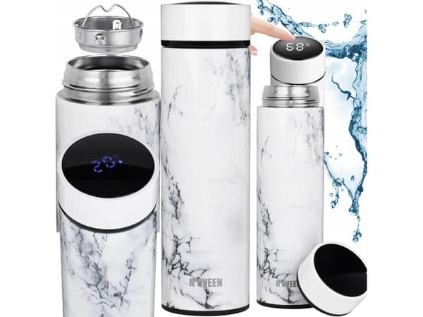 Noveen LED-lämpöpullo NOVEEN TB2319 Marmori 450 ml
