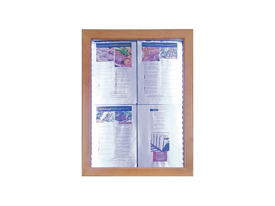 Securit MCS-4A4-WLTE, Informationsställ, Glas, Plast, Rostfritt stål, Trä, Vertikal, 760 mm, 659 mm