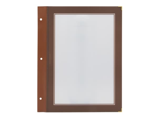 Securit® WOOD A4 menuramme i brunt