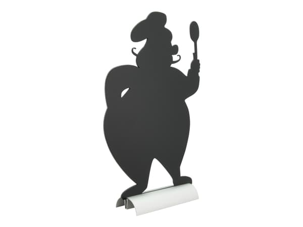 Securit® silhouet CHEF bordskilt med alufod