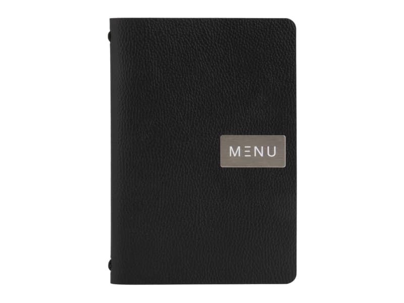 Securit® A5 RAW menyskydd i svart läder