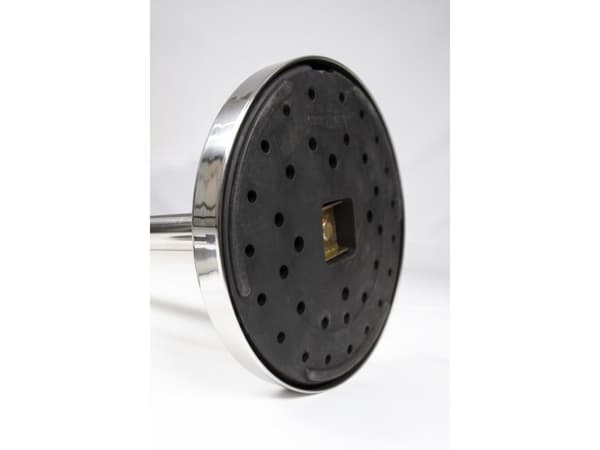 Securit® Classic Chrome afspærringsstolpe på fod rustfrit stål