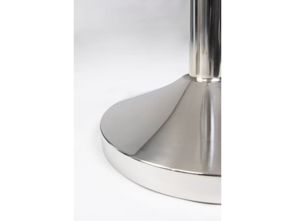 Securit® Classic Chrome afspærringsstolpe på fod rustfrit stål