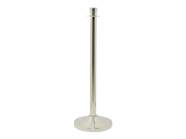Securit® Classic Chrome afspærringsstolpe på fod rustfrit stål