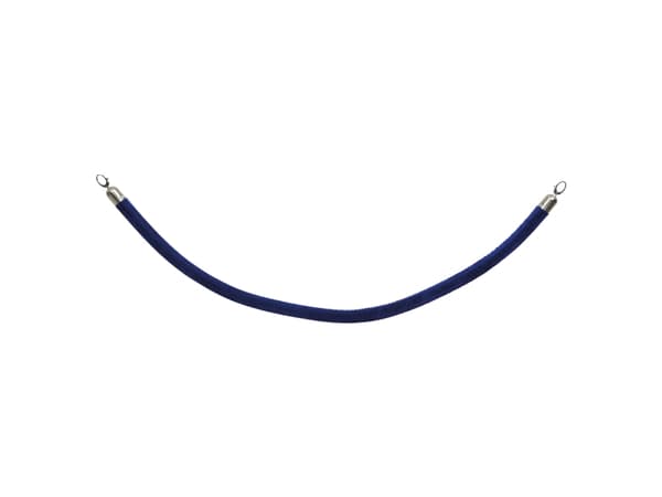 Securit® Classic Kromi samettiköysi sininen, napsulukolla ruostumaton teräs