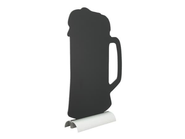 Securit® silhouet ØLGLAS bordskilt med alufod