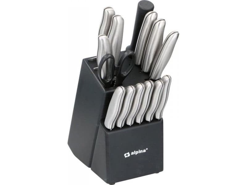 Alpina Alpina - A set of kitchen knives with a stand/block of 15 elements