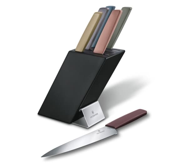 Victorinox 6.7186.66, Veitsi/ruokailuvälinetelinesetti, Ruostumaton teräs, Polypropeeni, Ruostumaton teräs, Musta, Monivärinen