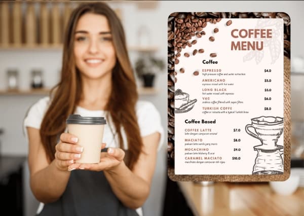 Securit® A4 Info Ramme Coffée