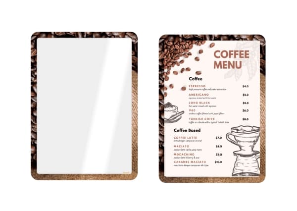 Securit® A4 Info Ramme Coffée