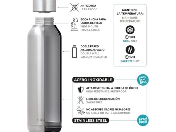 Quokka Solid - 630 ml termoflaske i rustfritt stål (Sleek Gold)