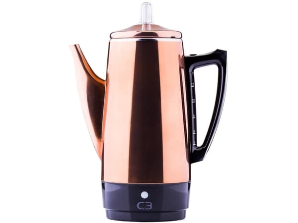 C3 Basic Percolator, Elektrisk kaffetrakter, 1,8 l, Malt kaffe, 875 W, Rustfritt stål