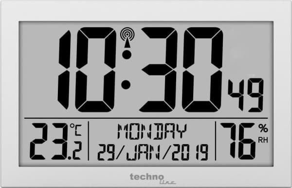 Technoline WS 8016, Digital väckarklocka, Grå, AA Mignon LR06, 225 mm, 24 mm, 143 mm