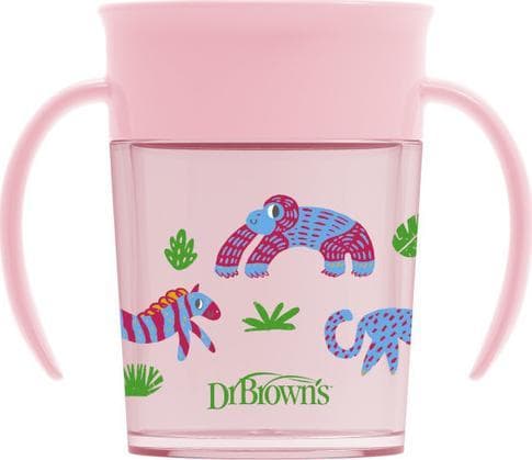 Dr Browns TC71005-DR BROWN`S-MUG 360 * DRINKING AS FROM A GLASS 200ML PINK